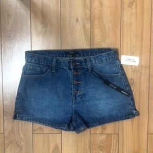 Denim high waisted shorts
